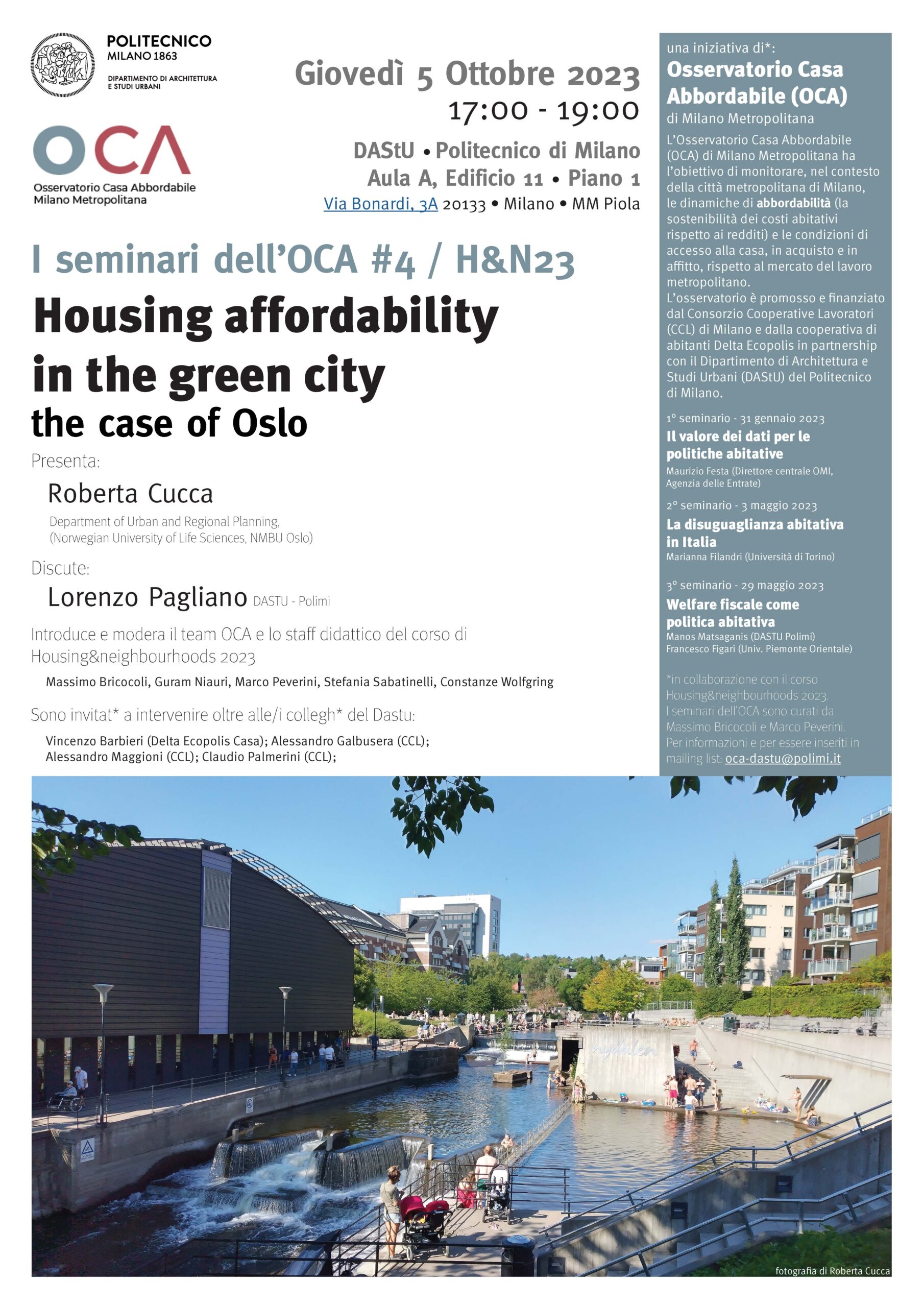Seminario dell’OCA #4. Housing affordability in the green city
