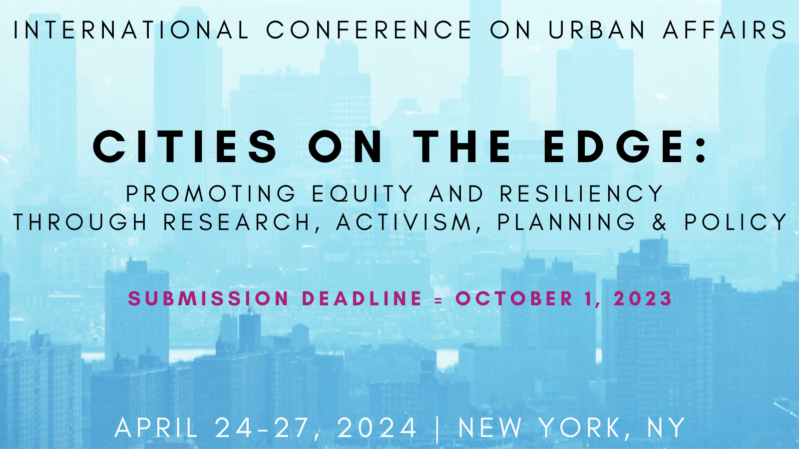 OCA alla International Conference on Urban Affairs “Cities on the edge” (24-27 aprile 2024, New York)