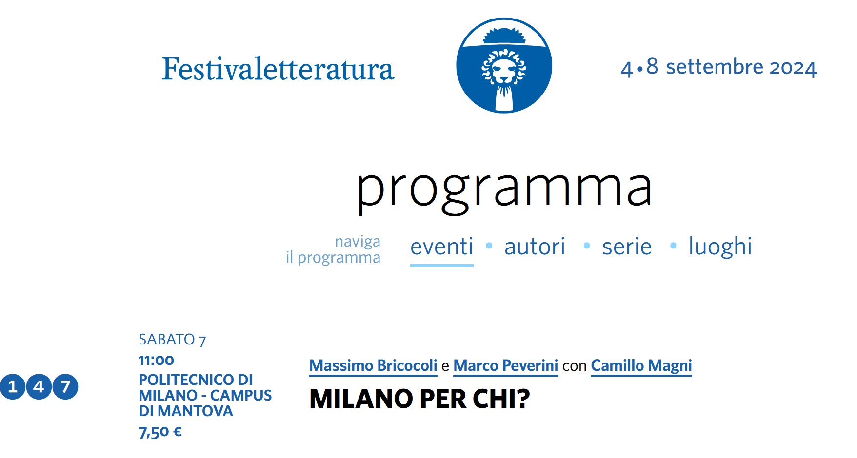 “Milano per chi?” al Festivaletteratura di Mantova