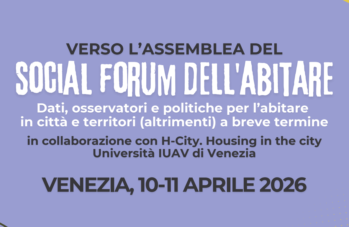 Contributo OCA al Social Forum Abitare a Venezia “Dati, osservatori e politiche per l’abitare in città e territori (altrimenti) a breve termine”